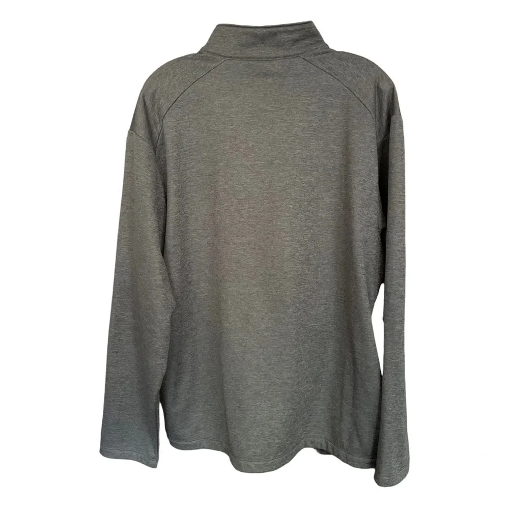 Callaway Mens Fleece Lined Long Sleeve 1/4 Zip Pullover Gray Pockets SzXXL